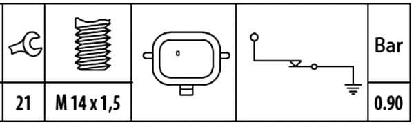 Senzor presiune ulei HELLA 6ZL 003 259-901