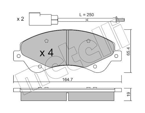 set placute frana,frana disc METELLI 22-0679-0