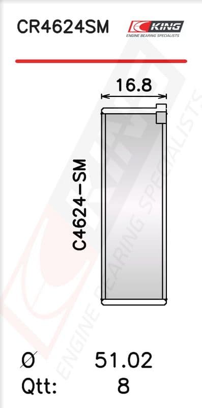 Cuzinet bielă KING CR4624SM