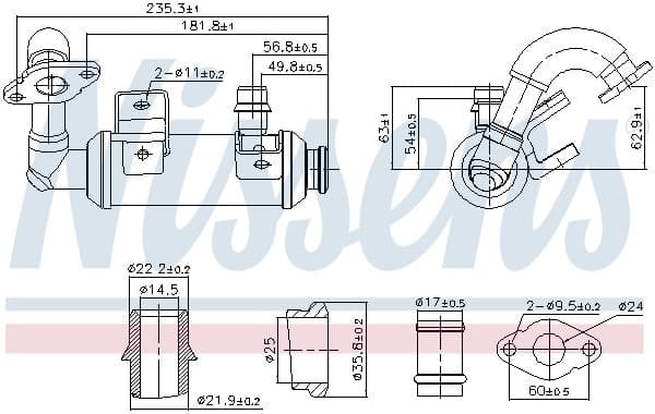 Radiator, recirculare gaze de esapament NISSENS ** FIRST FIT ** 989407
