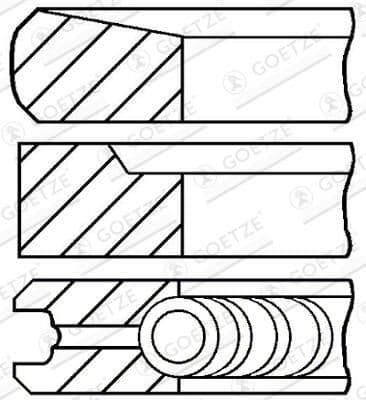 Set segmenti piston GOETZE ENGINE 08-431707-00