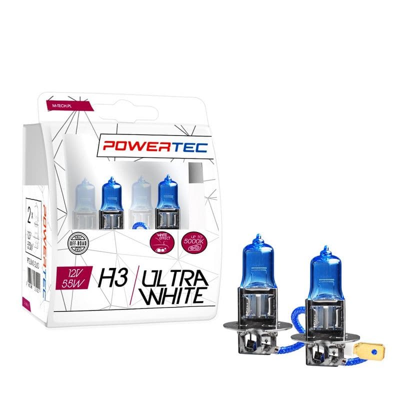 Bec, far faza lunga M-TECH Powertec Ultra White PTZUW3-DUO