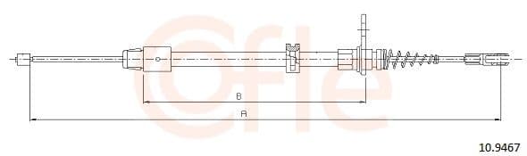 Cablu, frana de parcare COFLE 10.9467