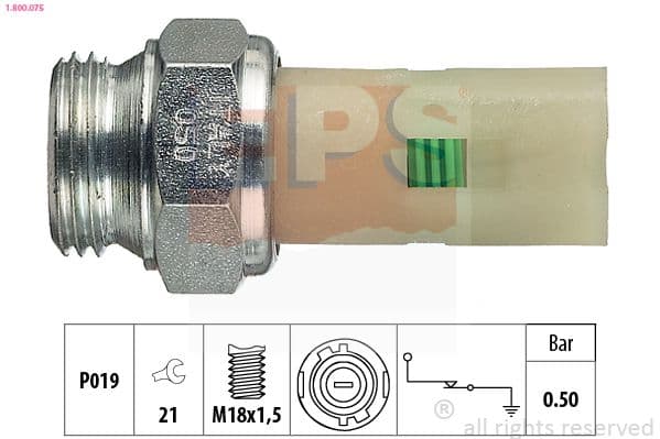 Senzor presiune ulei EPS Made in Italy - OE Equivalent 1.800.075
