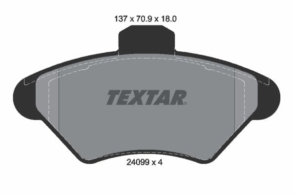set placute frana,frana disc TEXTAR 2409901