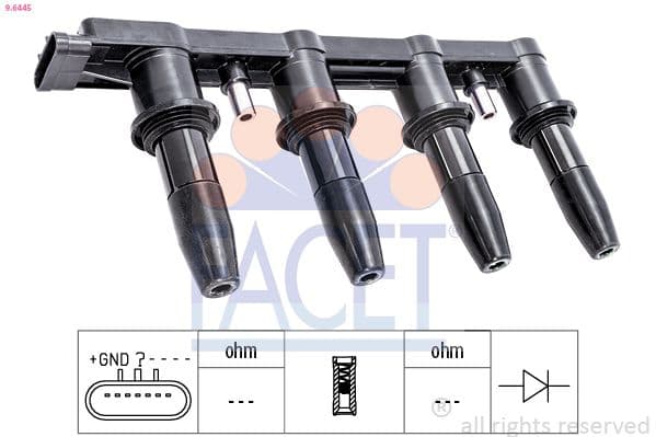 bobina de inductie FACET OE Equivalent 9.6445