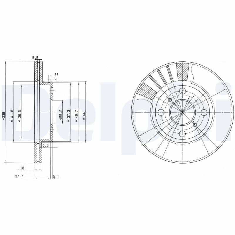 Disc frana DELPHI BG3424