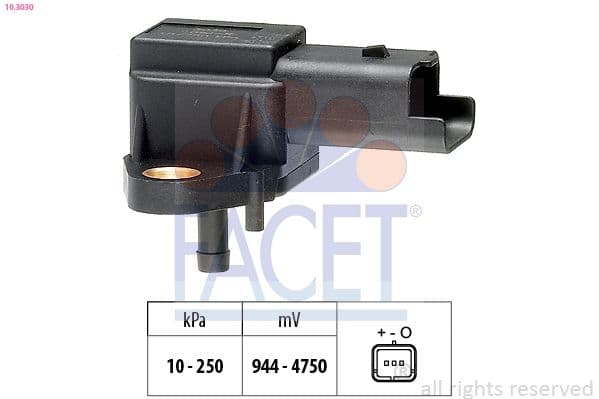 senzor presiune aer FACET Made in Italy - OE Equivalent 10.3030