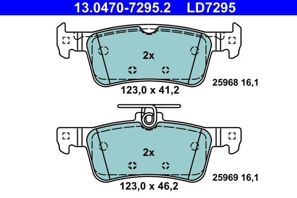 set placute frana,frana disc ATE Ceramic 13.0470-7295.2
