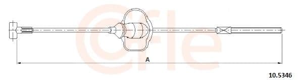 Cablu, frana de parcare COFLE 10.5346