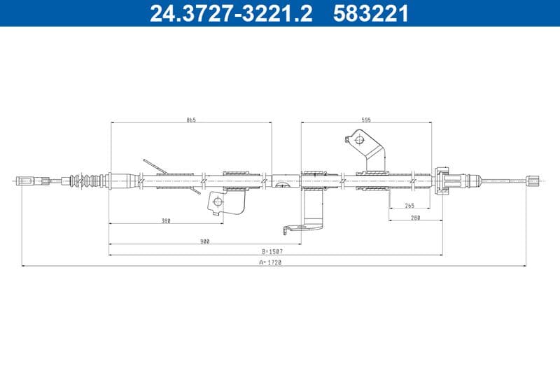 Cablu, frana de parcare ATE 24.3727-3221.2