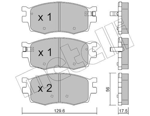 set placute frana,frana disc METELLI 22-0724-0