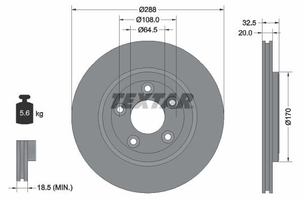 Disc frana TEXTAR 92099100