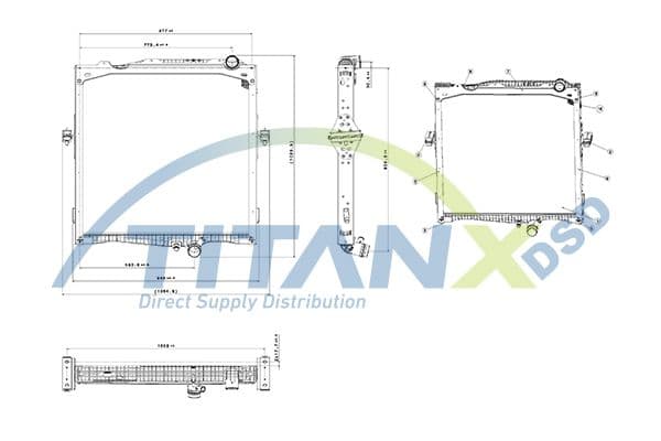 Radiator, racire motor TITANX RX169018