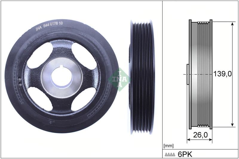 Fulie curea, arbore cotit Schaeffler INA 544 0178 10