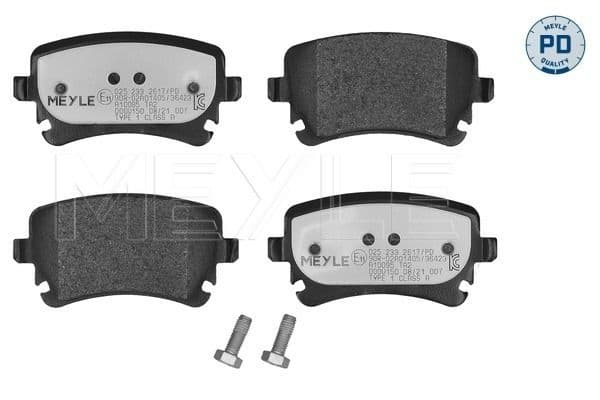 set placute frana,frana disc MEYLE -PD: Advanced performance and design. 025 233 2617/PD