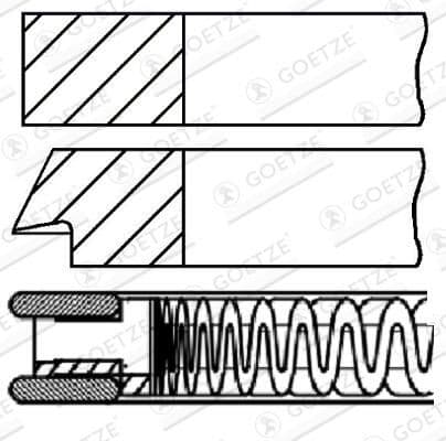 Set segmenti piston GOETZE ENGINE 08-424400-00