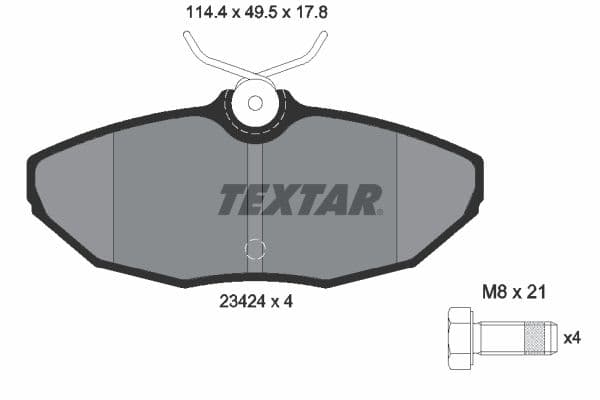 set placute frana,frana disc TEXTAR 2342401
