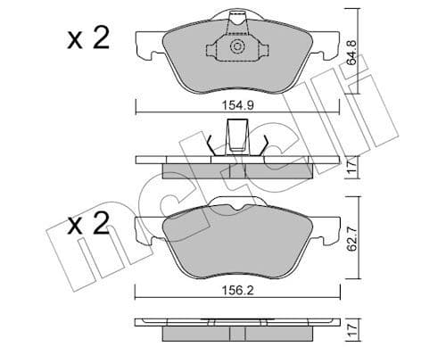 set placute frana,frana disc METELLI 22-0489-0
