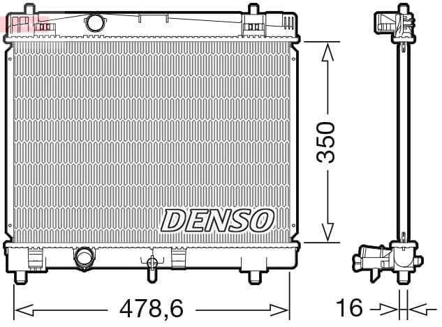 Radiator, racire motor DENSO DRM50103