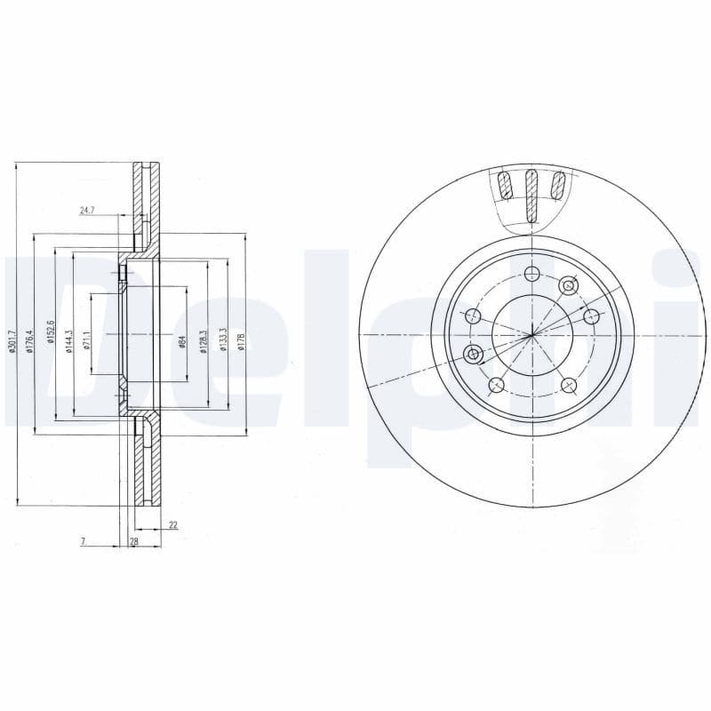 Disc frana DELPHI BG4150