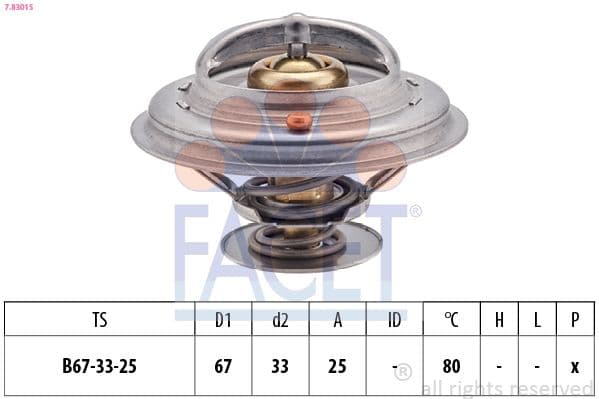 termostat,lichid racire FACET Made in Italy - OE Equivalent 7.8301S