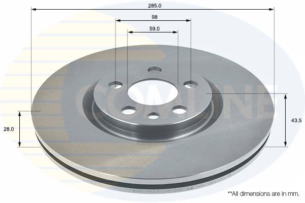 Disc frana COMLINE ADC1546V