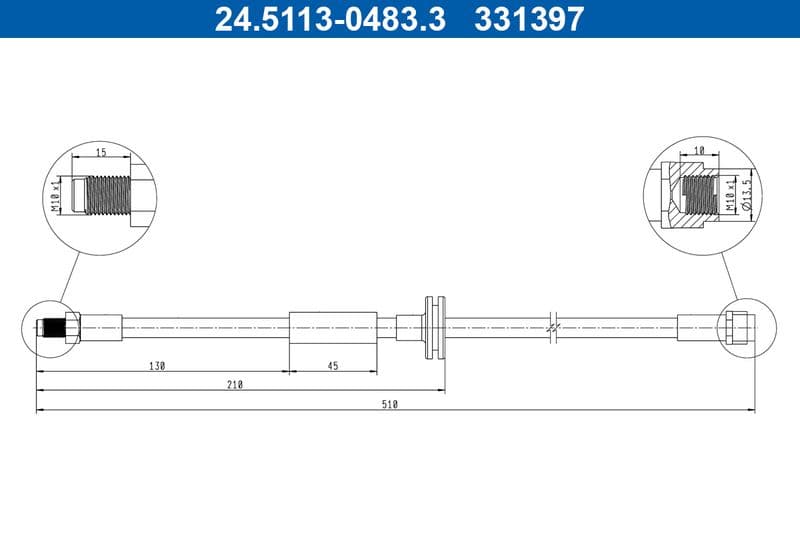 Furtun frana ATE 24.5113-0483.3