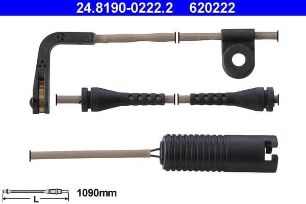 senzor de avertizare,uzura placute de frana ATE 24.8190-0222.2