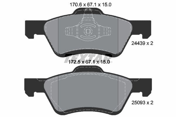 set placute frana,frana disc TEXTAR Q+ 2443901