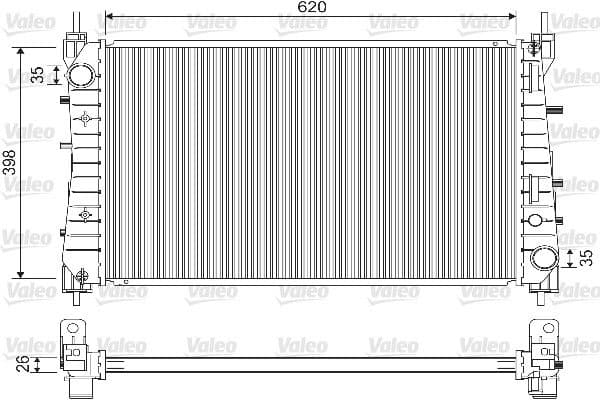 Radiator, racire motor VALEO 733203