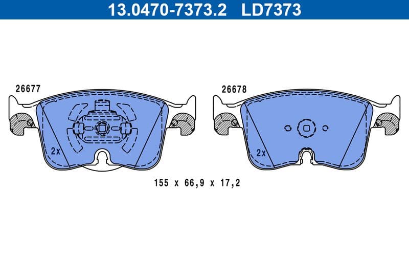 set placute frana,frana disc ATE Ceramic 13.0470-7373.2