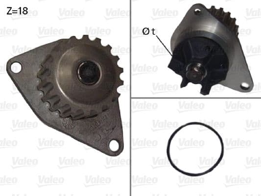 Pompă de apă, răcire motor VALEO 506721