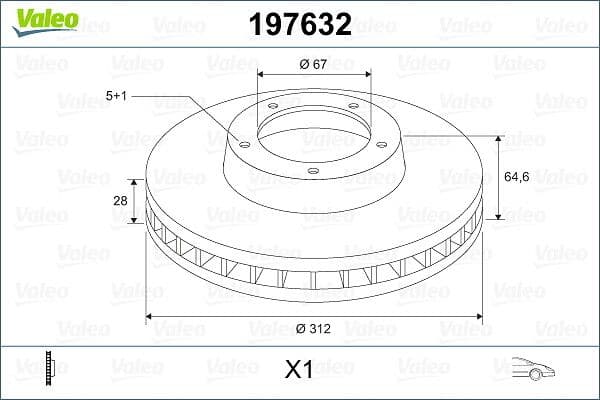 Disc frana VALEO 197632