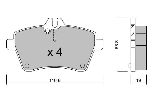 set placute frana,frana disc AISIN BPMB-1005