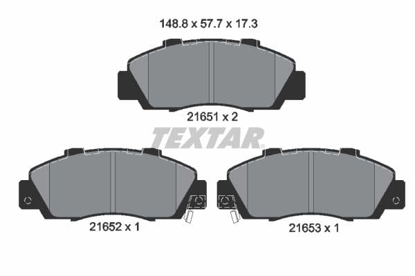 set placute frana,frana disc TEXTAR 2165101