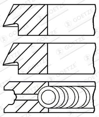 Set segmenti piston GOETZE ENGINE 08-325407-00