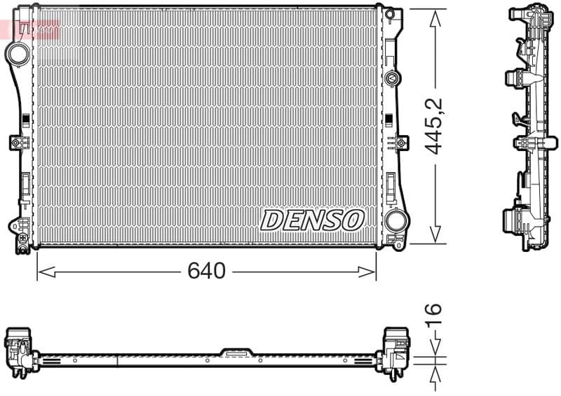 Radiator, racire motor DENSO DRM17118