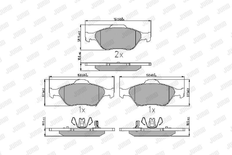 set placute frana,frana disc JURID 572576J