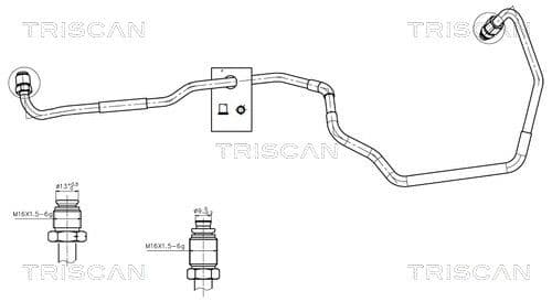 Furtun hidraulic, sistem de directie TRISCAN 8516 43007