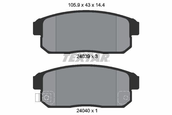 set placute frana,frana disc TEXTAR 2403901