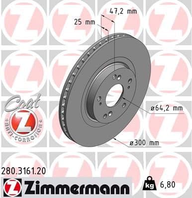 Disc frana ZIMMERMANN COAT Z 280.3161.20