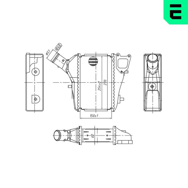 Intercooler, compresor ERA 672078