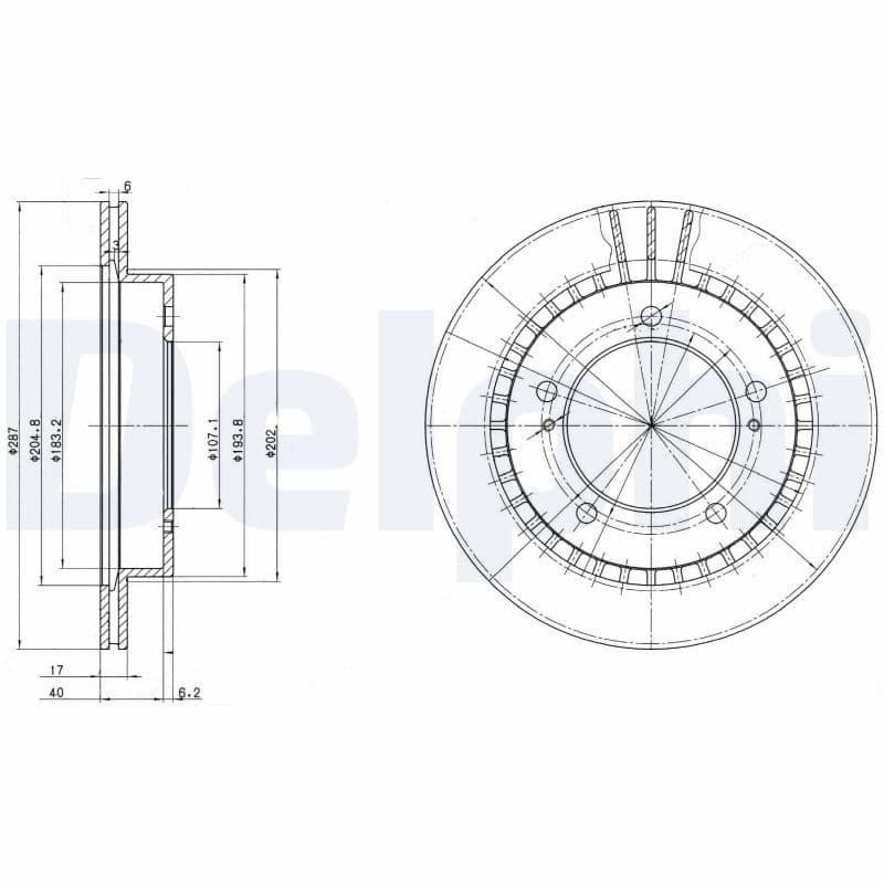 Disc frana DELPHI BG3158