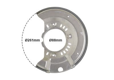 protectie stropire,disc frana VAN WEZEL 5430372