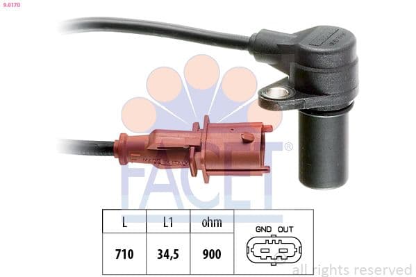 Senzor impulsuri, arbore cotit FACET Made in Italy - OE Equivalent 9.0170