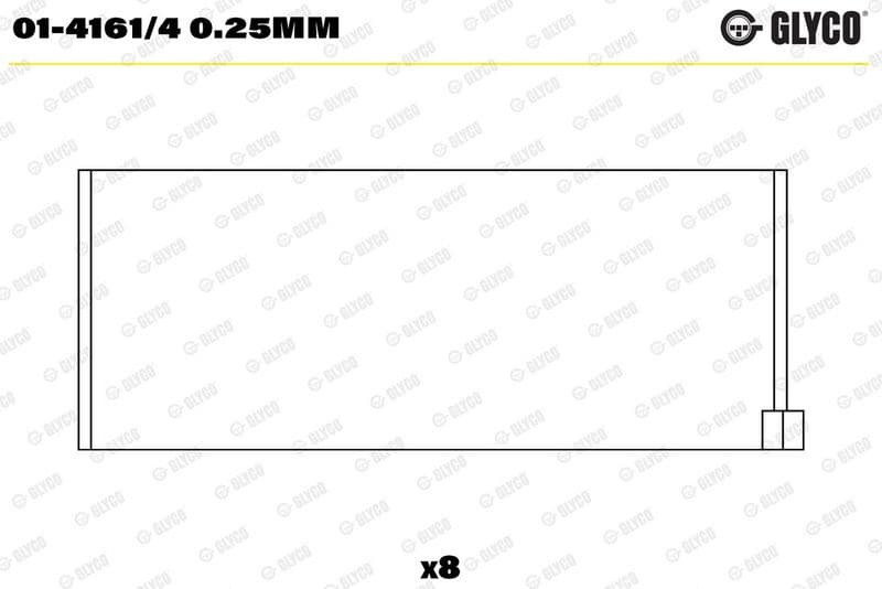 Cuzinet bielă GLYCO 01-4161/4 0.25mm