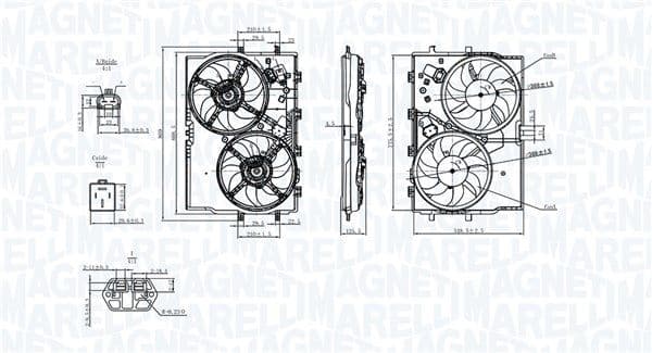 Ventilator, radiator MAGNETI MARELLI 069422578010