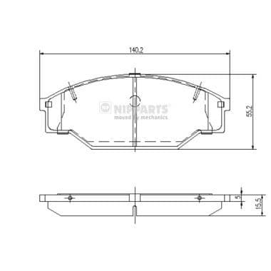 set placute frana,frana disc NIPPARTS J3602047