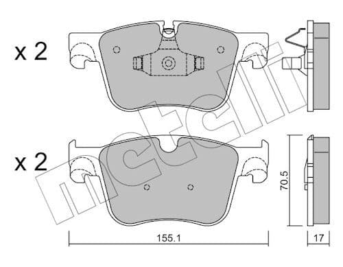 set placute frana,frana disc METELLI 22-0985-0